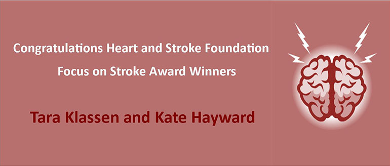 Heart and Stroke Foundation, Focus on Stroke awards go to two Department trainees