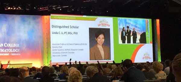 Linda Li, The 2015 Association of Rheumatology Health Professional Distinguished Scholar
