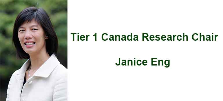 Janice Eng awarded a Tier I Canada Research Chair