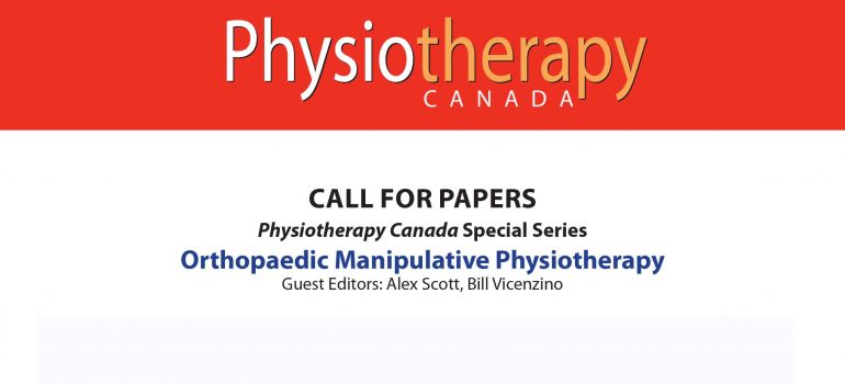 Alex Scott as a guest editor of a special issue on manual therapy calling for papers