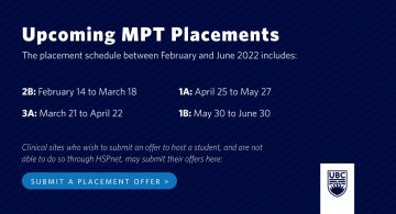 Clinical Education Slider – MPT Placements